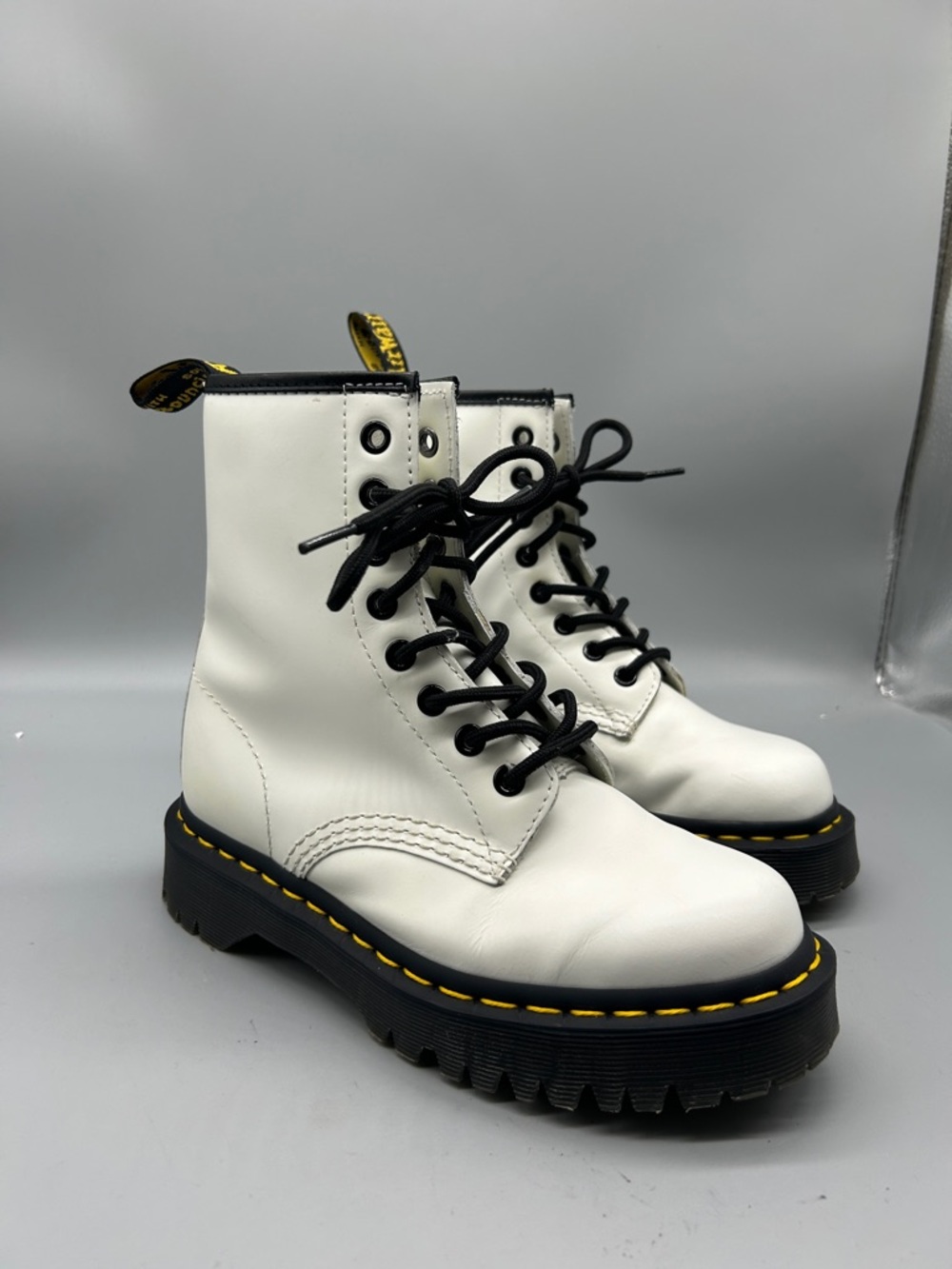 Like New! White Jadon Doc Marten Boots